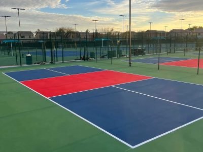 High-quality tennis court painting and resurfacing by Pelayos Elite Court Painting.